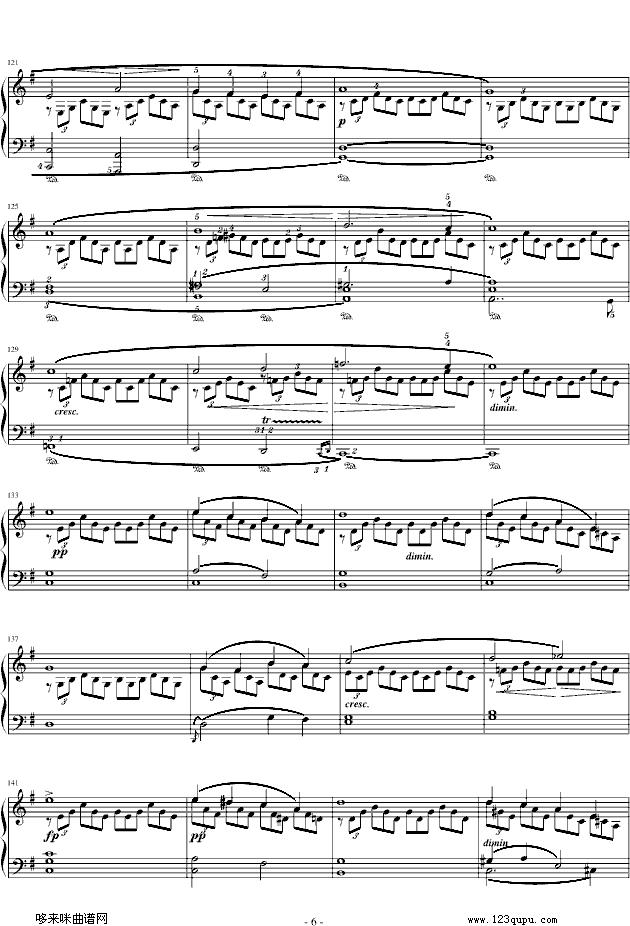 G大调即兴曲(Op.90,No.3))-舒伯特钢琴曲谱（图6）