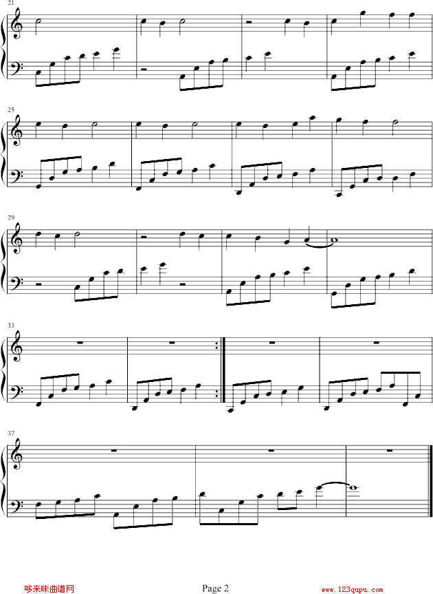 假意的告白-蓝雪影钢琴曲谱（图2）