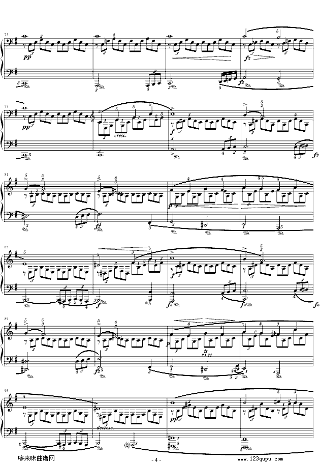 G大调即兴曲(Op.90,No.3))-舒伯特钢琴曲谱（图4）