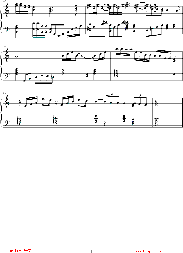 月光下的广场-琴辉钢琴曲谱（图4）