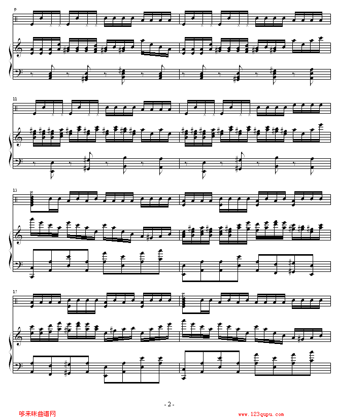 未完的激情-黑键钢琴曲谱（图2）