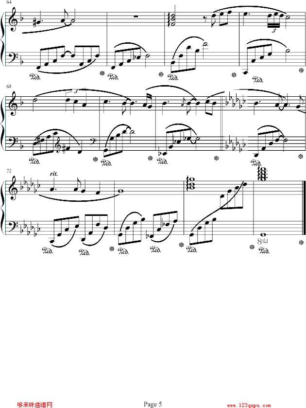 海边冥想-兰田日暖钢琴曲谱（图5）