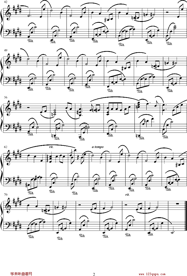 Lullaby-我的野蛮女友钢琴曲谱（图2）