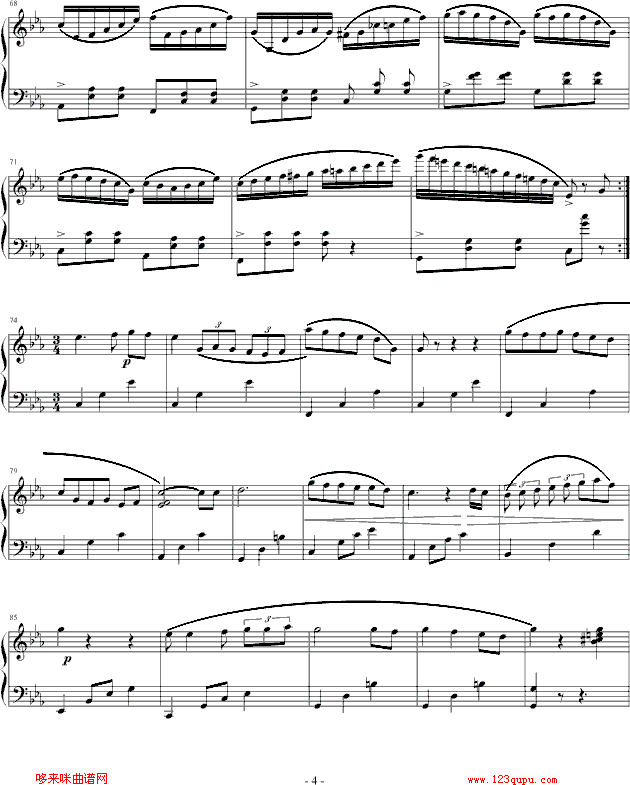 c小调圆舞曲-心兰钢琴曲谱（图4）