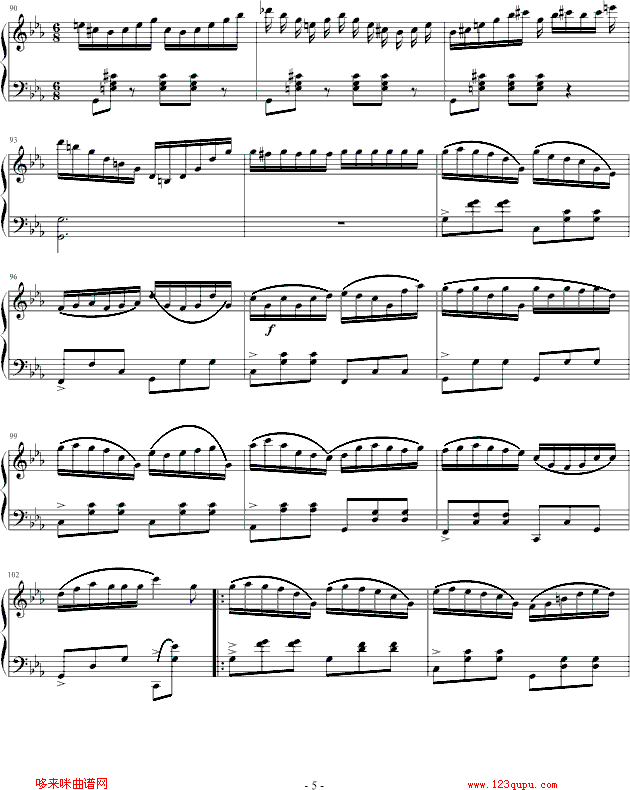 c小调圆舞曲-心兰钢琴曲谱（图5）