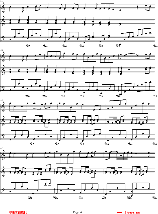 忘却不了的泪-(弹唱版)-.伊dên钢琴曲谱（图4）