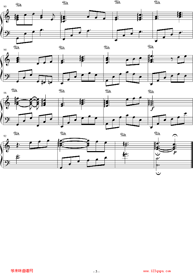 brightest-“神”里的插曲-影视钢琴曲谱（图5）