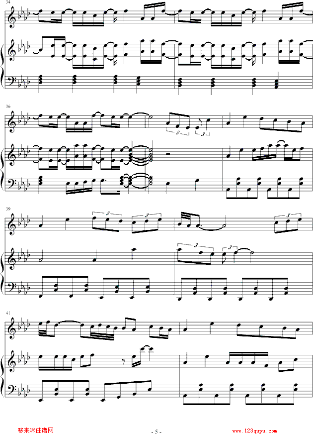 一把伞-183club钢琴曲谱（图5）
