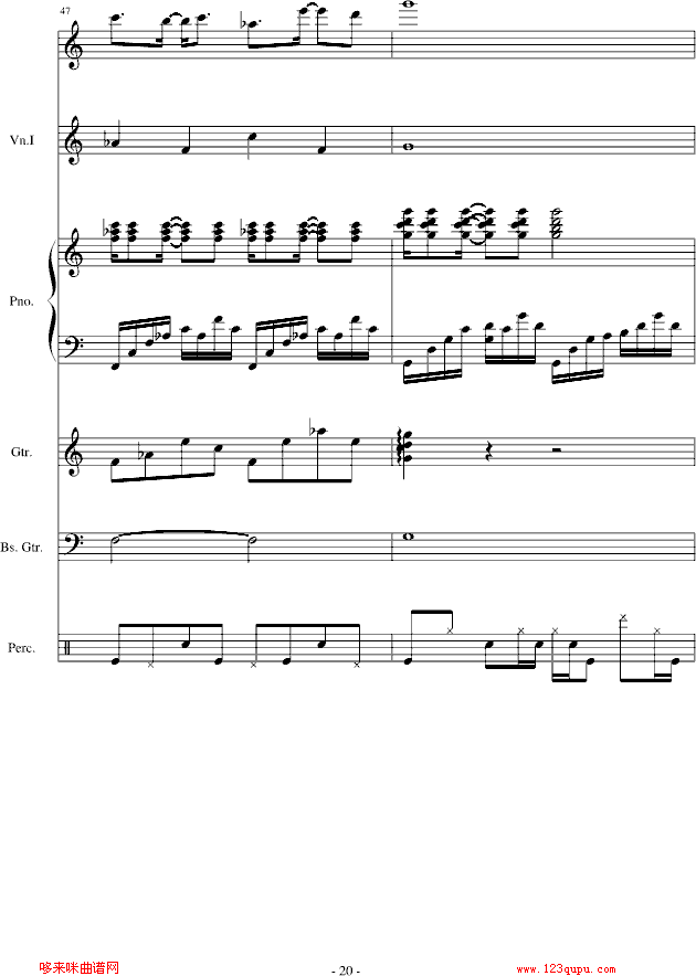 梦想之舟-陈干钢琴曲谱（图20）