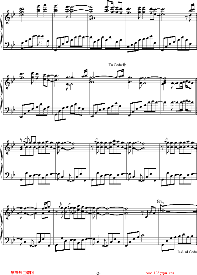 美人鱼-雅尼钢琴曲谱（图2）