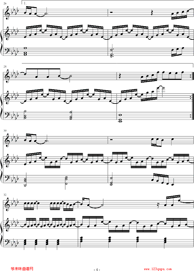 一把伞-183club钢琴曲谱（图4）
