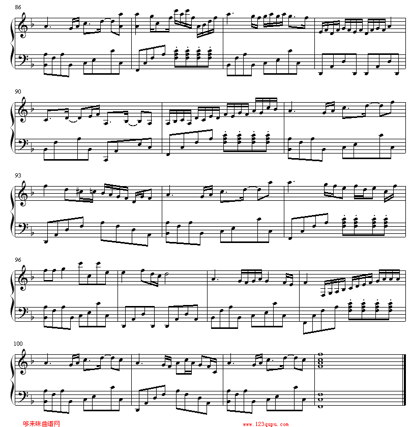 海阔天空-Aiolia-beyond钢琴曲谱（图5）