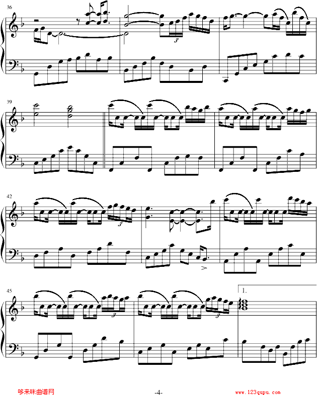 Swept Away-雅尼钢琴曲谱（图4）