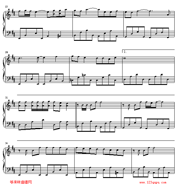 天使在唱歌-S.H.E钢琴曲谱（图3）