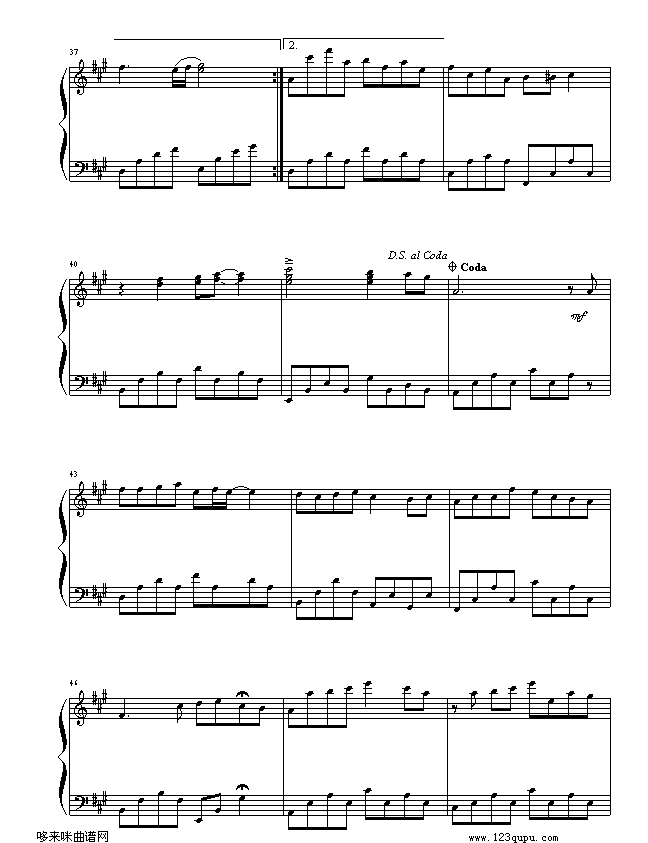 乱世佳人-Twins钢琴曲谱（图4）
