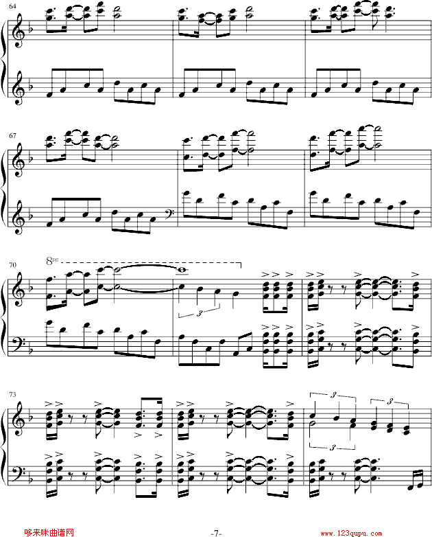 Swept Away-雅尼钢琴曲谱（图7）