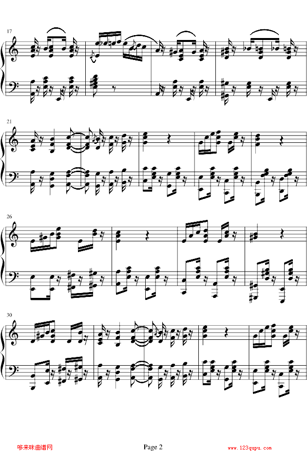 致爱丽丝-新版-其他侠名钢琴曲谱（图2）