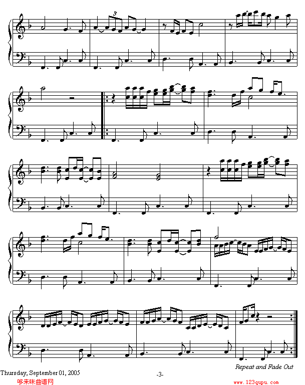 光辉岁月-beyond钢琴曲谱（图3）