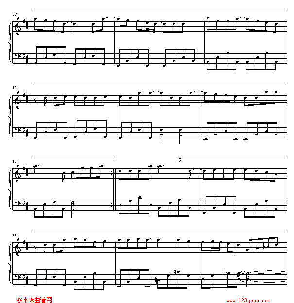 天使在唱歌-S.H.E钢琴曲谱（图4）