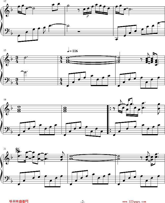 Swept Away-雅尼钢琴曲谱（图2）