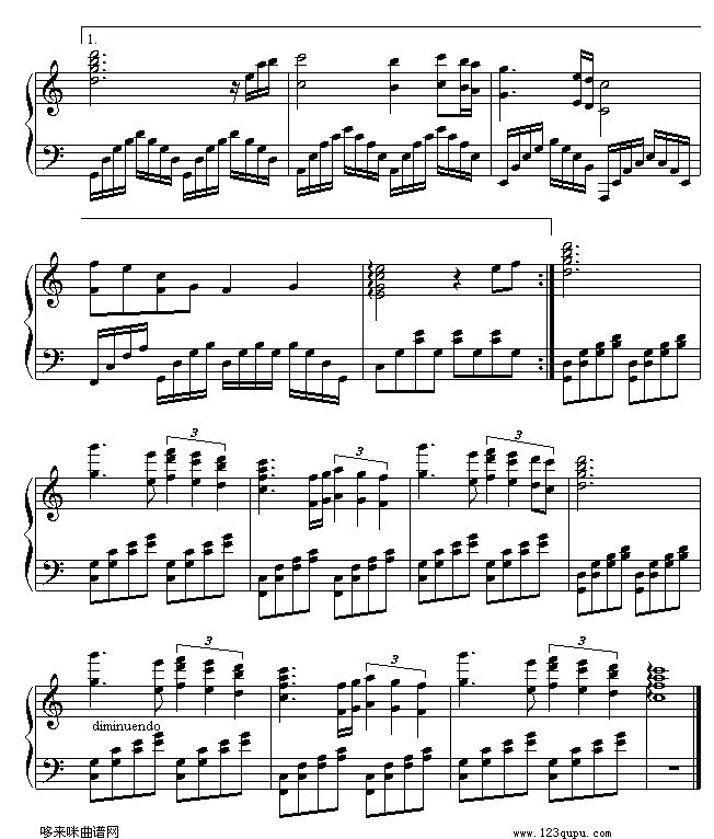 守候-5566钢琴曲谱（图4）