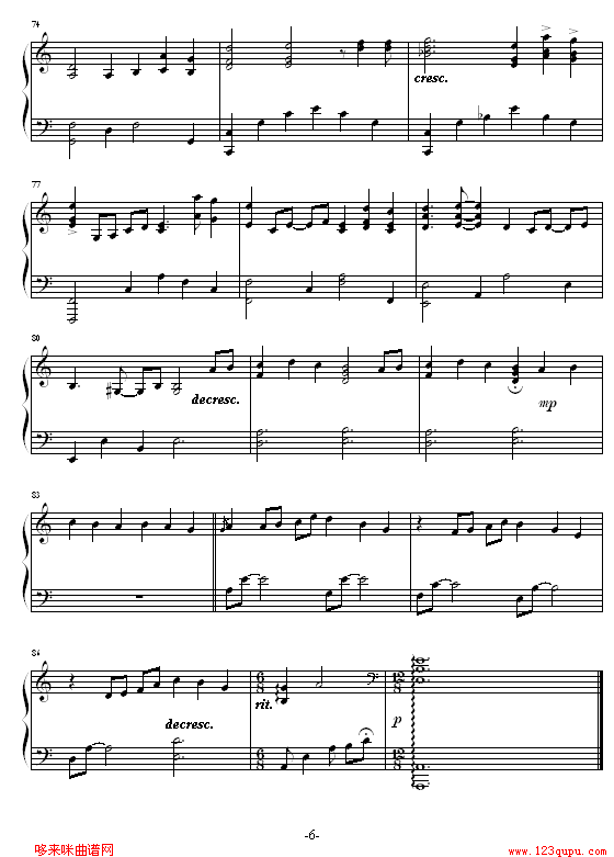 冰莲-韩剧《宫》配乐-韩日剧钢琴曲谱（图6）