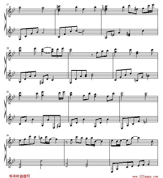 第一次-冬季恋歌钢琴曲谱（图3）