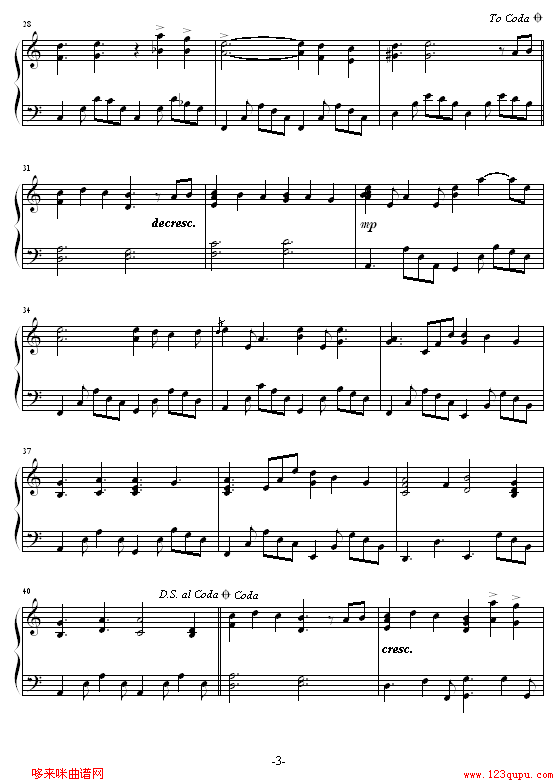 冰莲-韩剧《宫》配乐-韩日剧钢琴曲谱（图3）