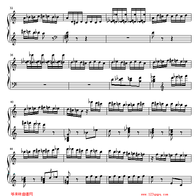 野蜂飞舞-海上钢琴师钢琴曲谱（图3）