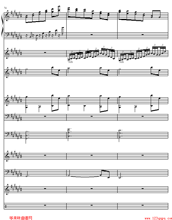 渡情-星语爱你版-新白娘子传奇钢琴曲谱（图15）