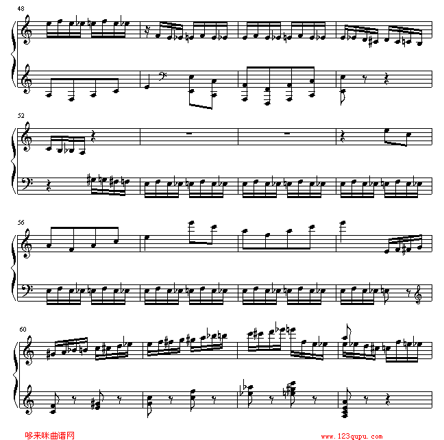 野蜂飞舞-海上钢琴师钢琴曲谱（图4）