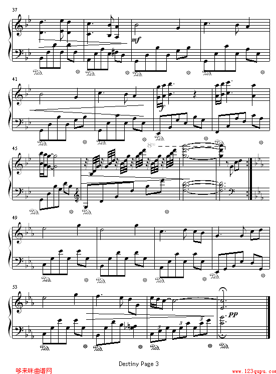宿命 - X战记插曲钢琴曲谱（图3）