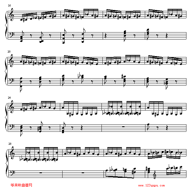 野蜂飞舞-海上钢琴师钢琴曲谱（图2）