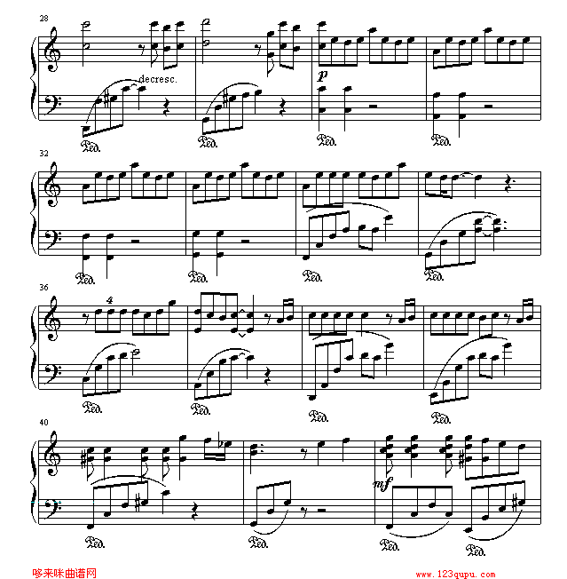 千与千寻片首曲-千与千寻钢琴曲谱（图3）