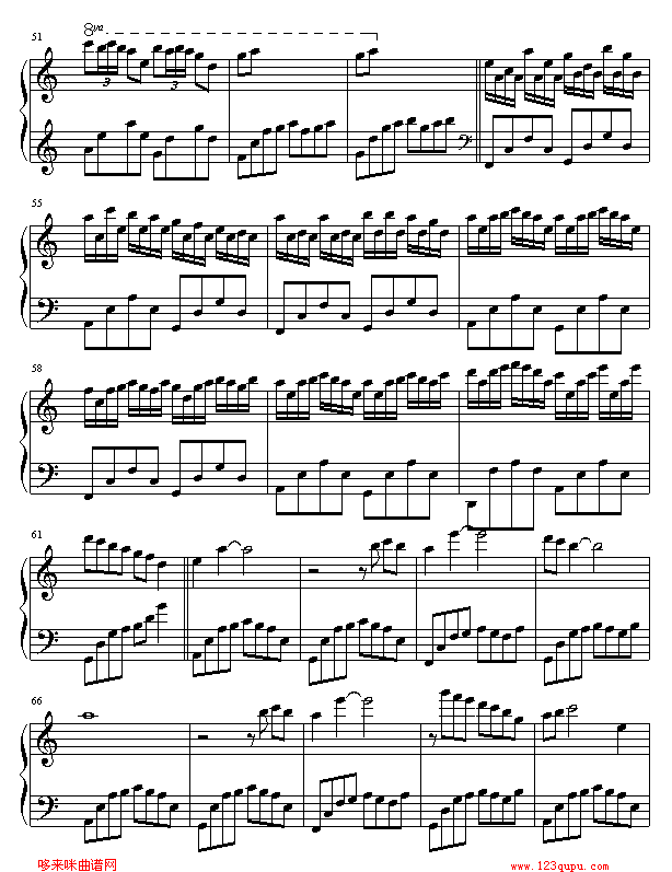 失去温暖-千与千寻插曲钢琴曲谱（图3）