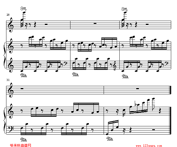前世今生-新白娘子传奇钢琴曲谱（图4）