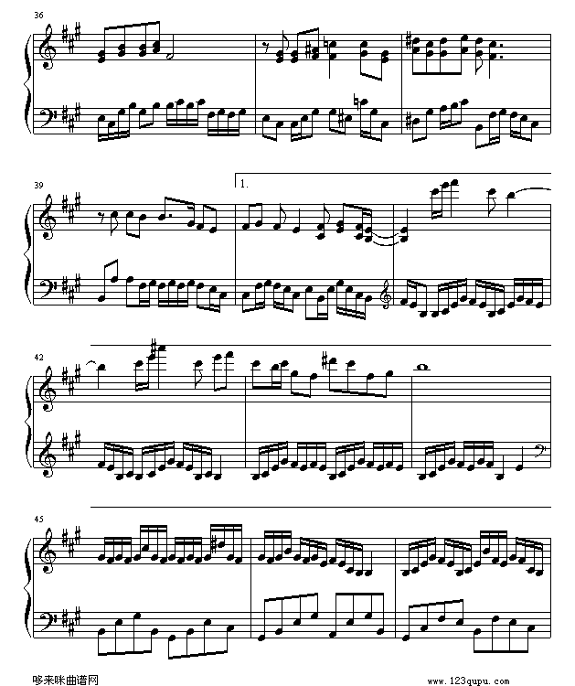 逍遥叹-爱尔兰咖啡版-仙剑奇侠传钢琴曲谱（图4）