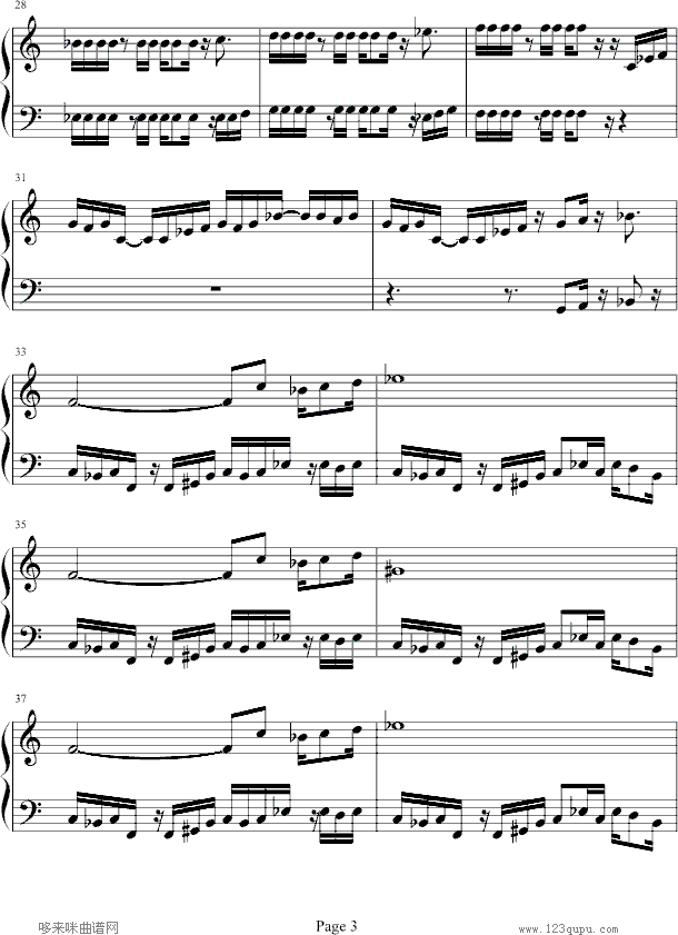 魂斗罗-韦昌宜版-游戏钢琴曲谱（图3）