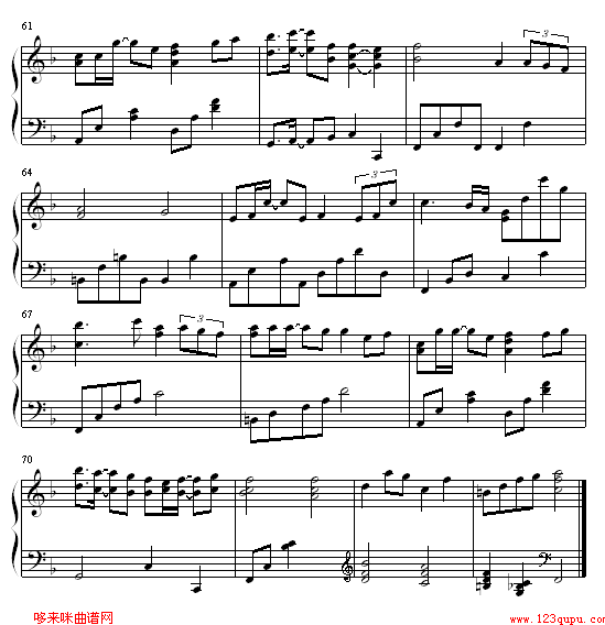 放不下的爱-冬季恋歌钢琴曲谱（图5）