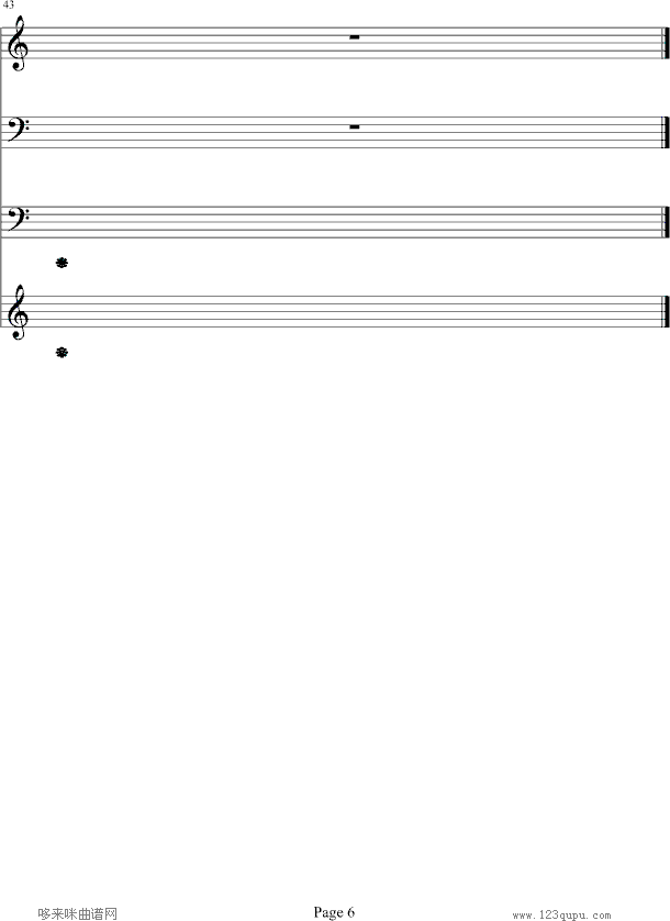 学院天堂钢琴曲谱（图6）
