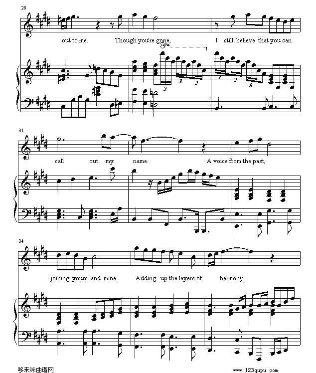 最终幻想主题曲-游戏钢琴曲谱（图4）