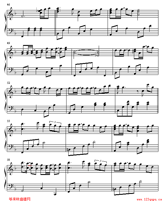 放不下的爱-冬季恋歌钢琴曲谱（图4）