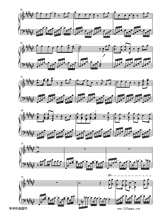 候鸟-S.H.E钢琴曲谱（图2）