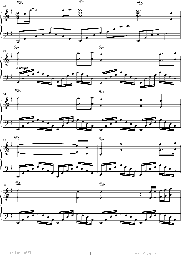 Wish to Wish-“神”里的插曲-影视钢琴曲谱（图4）