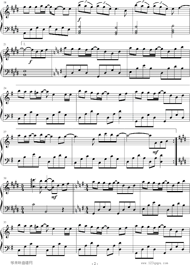 迷宫-《爱情魔法师》插曲-影视钢琴曲谱（图2）