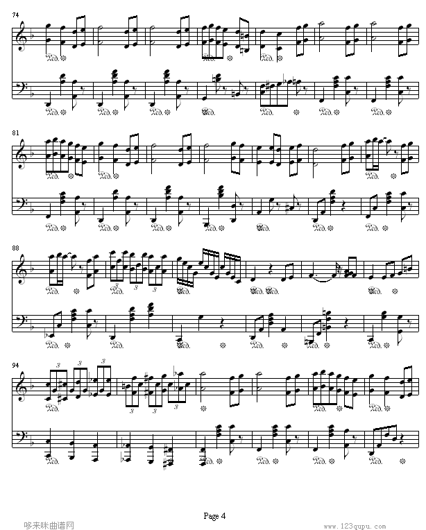 华尔兹的初次体验-樱兰高校男公关部钢琴曲谱（图4）