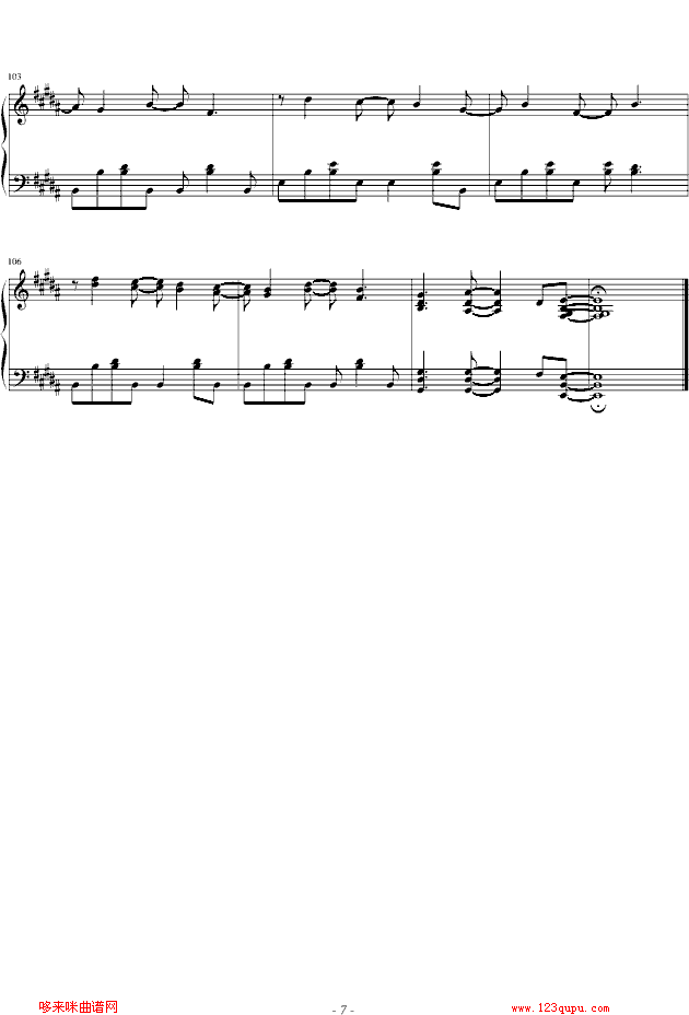 让我取暖-王力宏钢琴曲谱（图7）