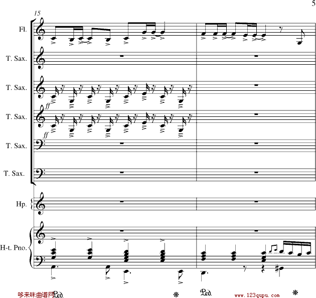 心雨-周杰伦钢琴曲谱（图5）