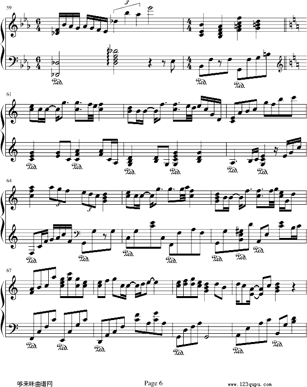 可乐戒指-梁静茹钢琴曲谱（图6）