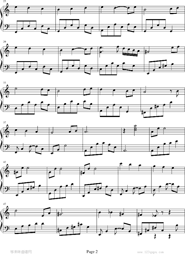 忘了爱-片尾曲钢琴曲谱（图2）